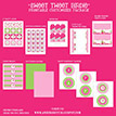 Sweet Tweet Bird Birthday Party Printable Collection - Pink Green